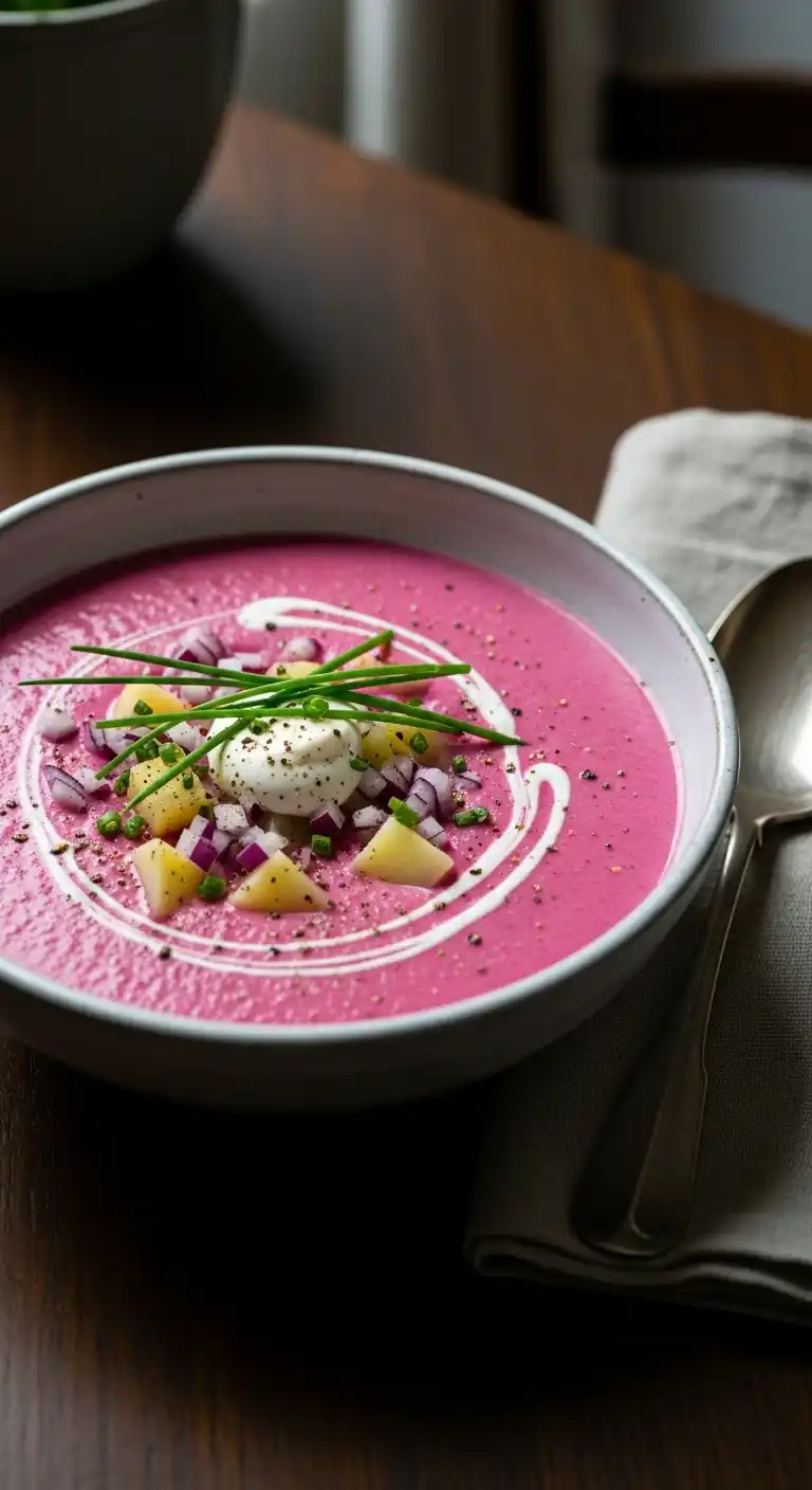 Blushing Pink Potato Soup – So Easy & Cute 4 pink potato soup3