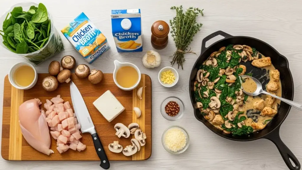 Creamy Spinach Mushroom Chicken Casserole Magic 2 spinach mushroom chicken casserole2