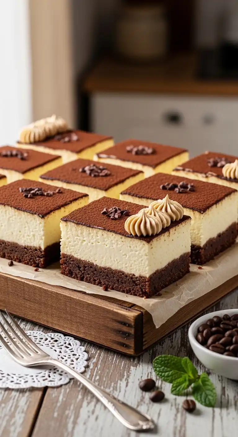 Baked Tiramisu Cheesecake Bars You’ll Obsess Over 4 Baked Tiramisu Cheesecake Bars 3