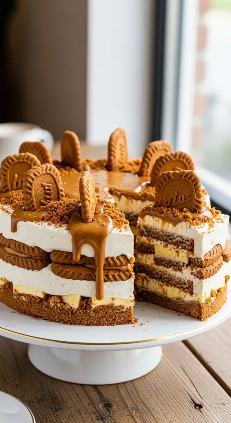 12 Stunning Tiramisu Wedding Cake Ideas That’ll Wow Every Guest 8 _Biscoff Speculoos Tiramisu Cake