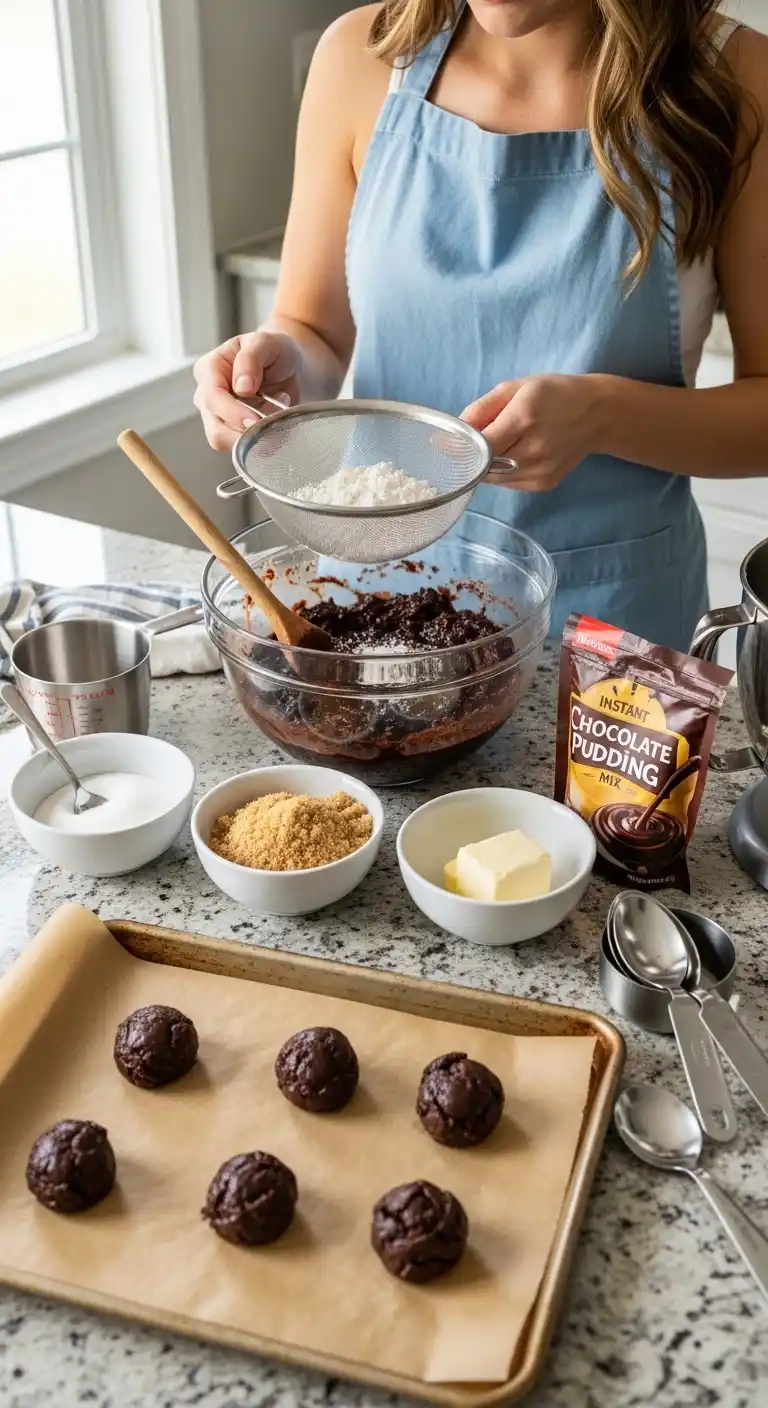 Bakery-Style Chocolate Pudding Cookies Made Easy 3 Chocolate Pudding Cookies5