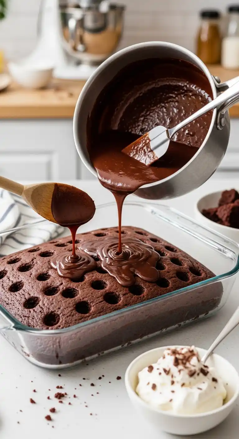 Chocolate Pudding Poke Cake That Melts in Your Mouth 3 Chocolate Pudding Poke Cake2