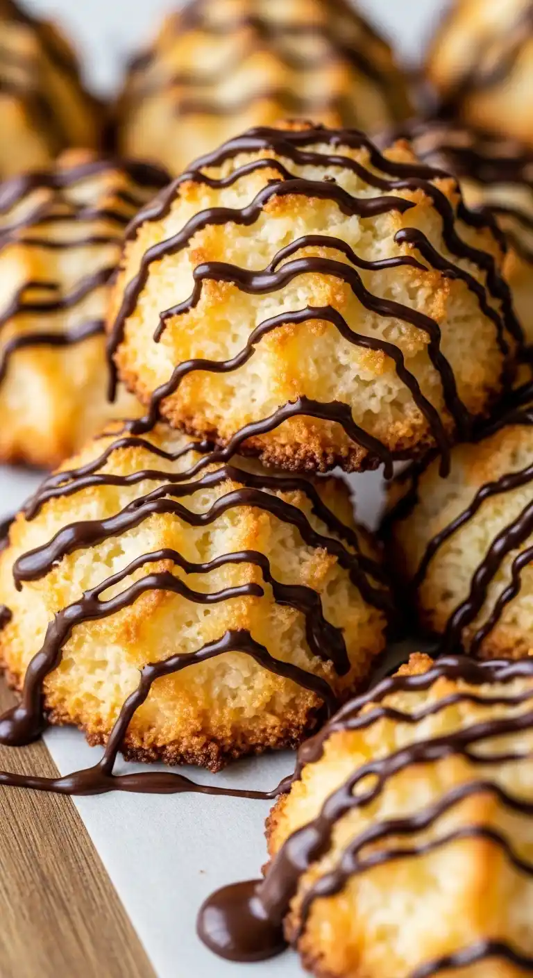 5 Gluten Free Desserts Everyone Will Love 4 Coconut Macaroons with Dark Chocolate Drizzle
