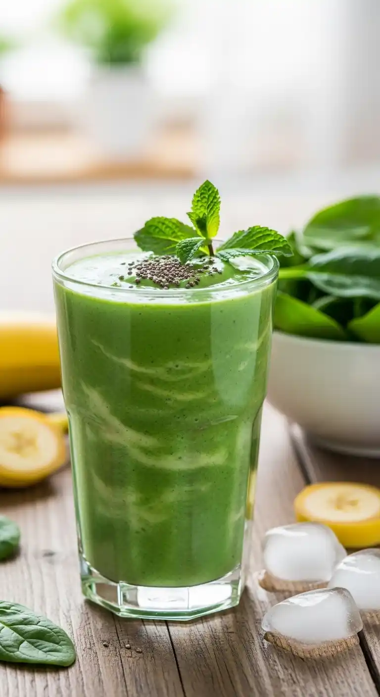 20 Fat-Burning Healthy Smoothie Recipes 2 Green Glow Energy Smoothie1