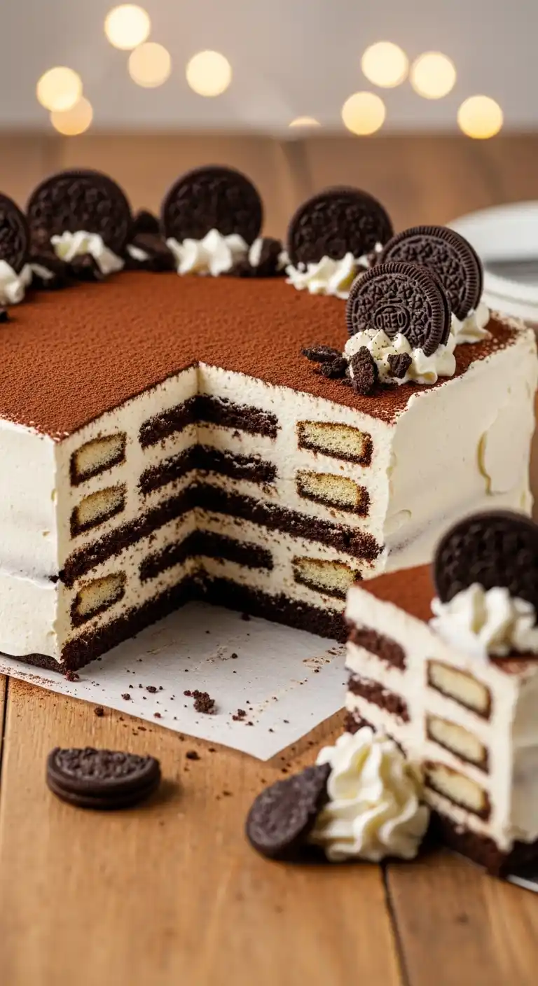 Oreo Tiramisu Icebox Cake: Creamy, Crunchy, Perfect 4 Oreo Tiramisu Icebox Cake3