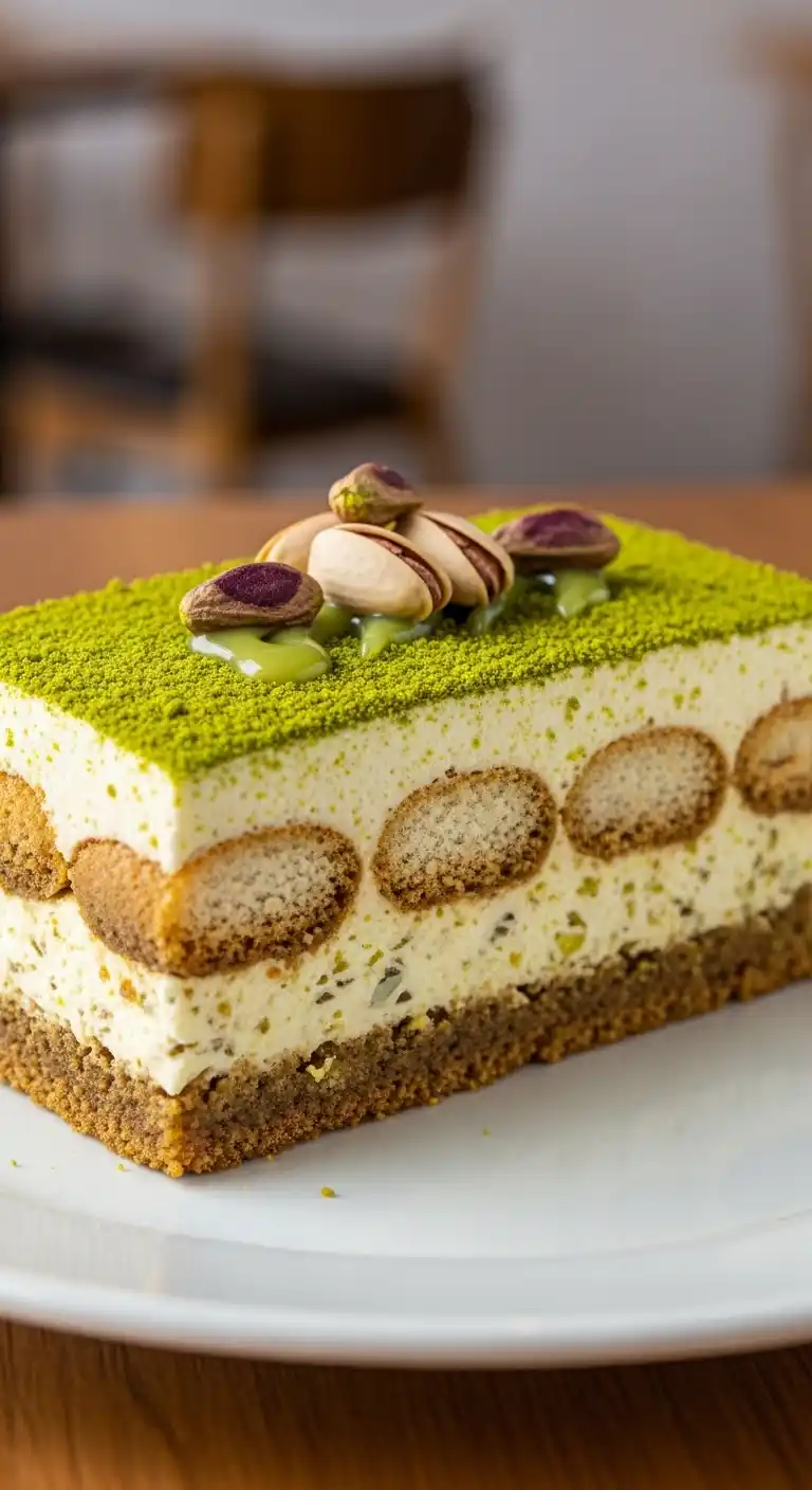 10 Make-Ahead Tiramisu Desserts That’ll Steal the Show at Your Next Party 8 _Pistachio Tiramisu