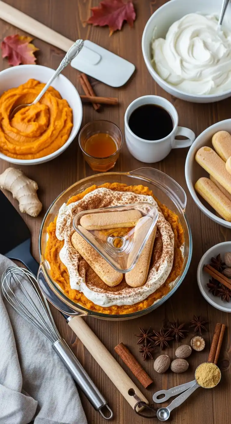 Pumpkin Spice Tiramisu (Fall Twist) 3 Pumpkin Spice Tiramisu3