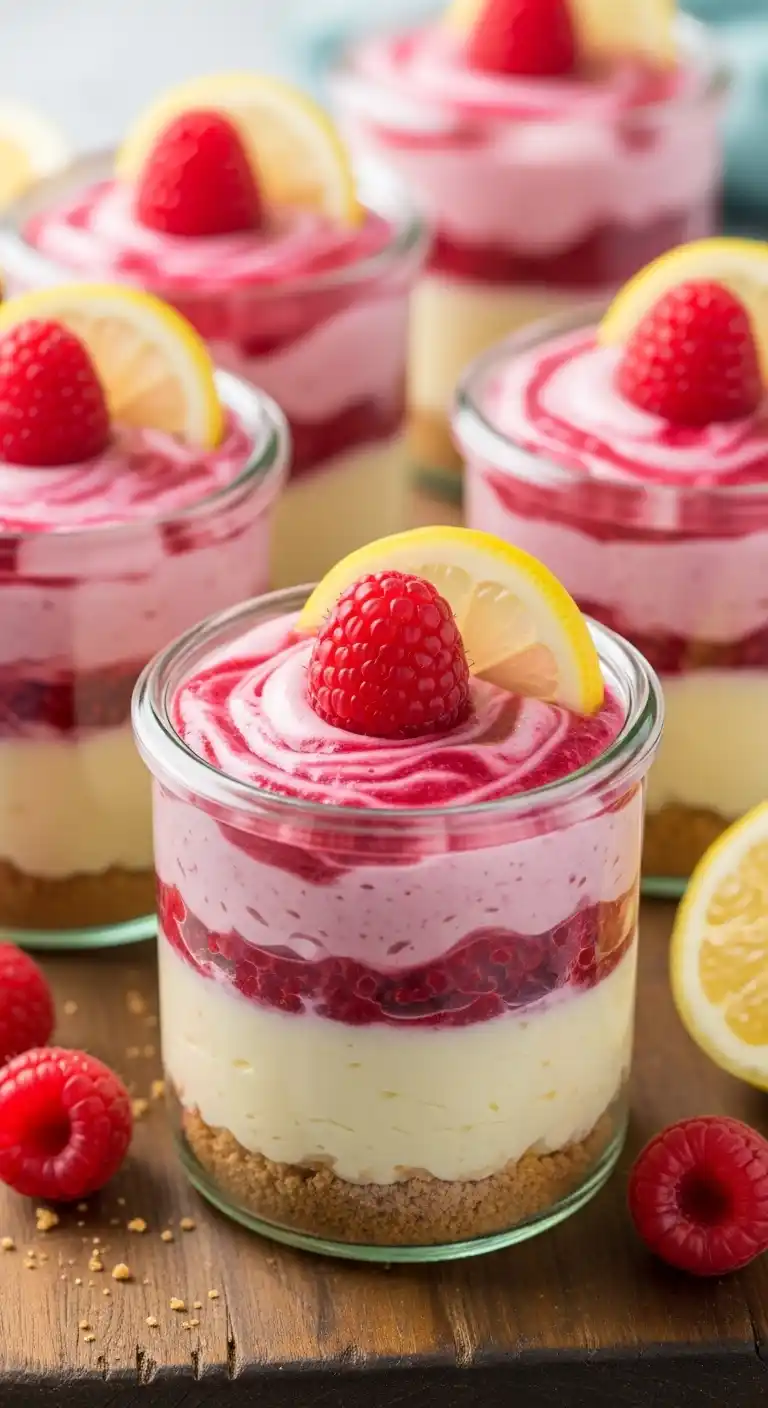 5 Raspberry Desserts You Have to Try That Taste Like Summer 2 Raspberry Lemon No-Bake Cheesecake Cups