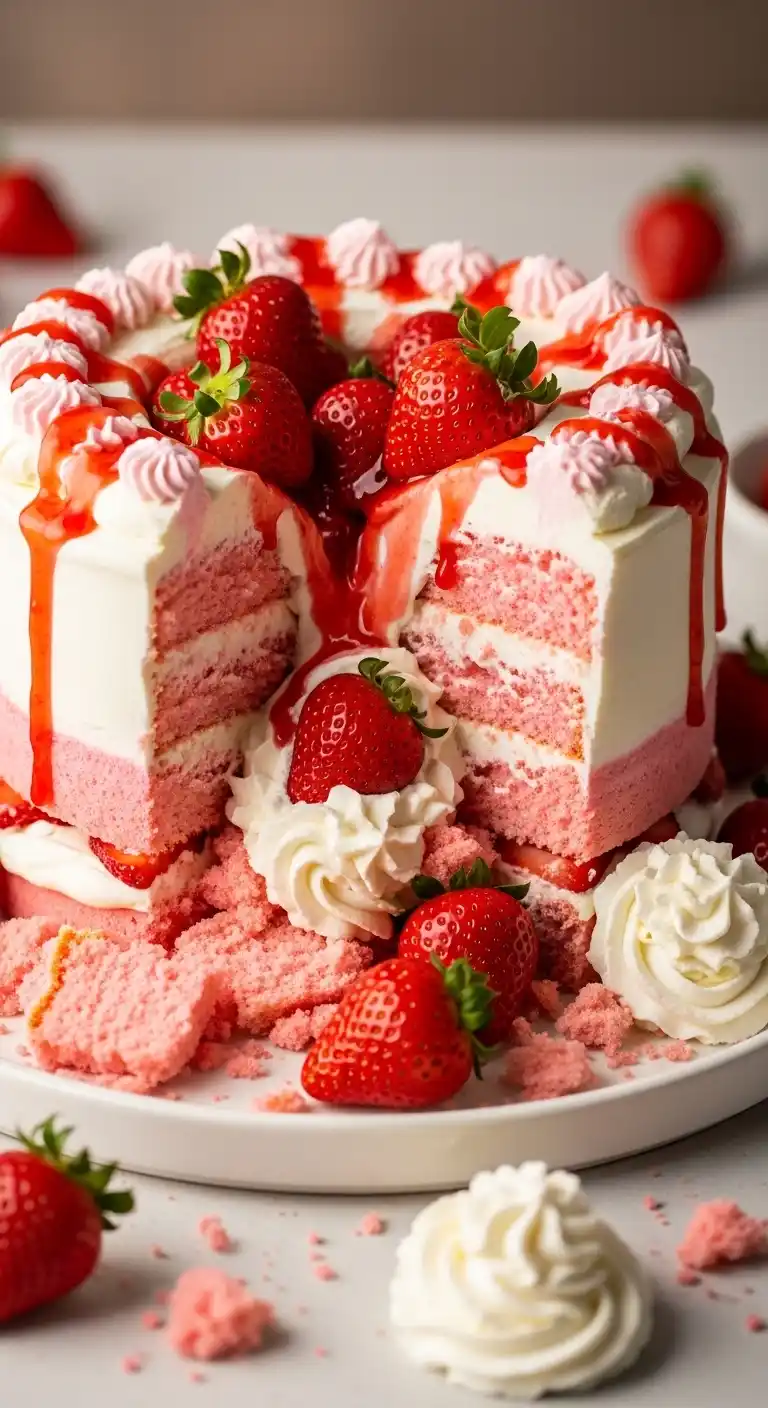Strawberry Earthquake Cake Recipe Delight 4 Strawberry Earthquake Cake 3