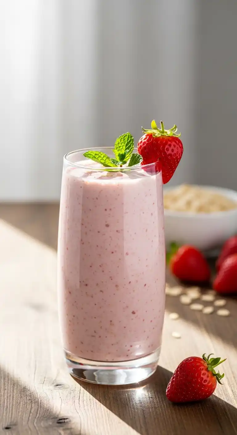 20 Fat-Burning Healthy Smoothie Recipes 16 Strawberry Oat Slim Smoothie