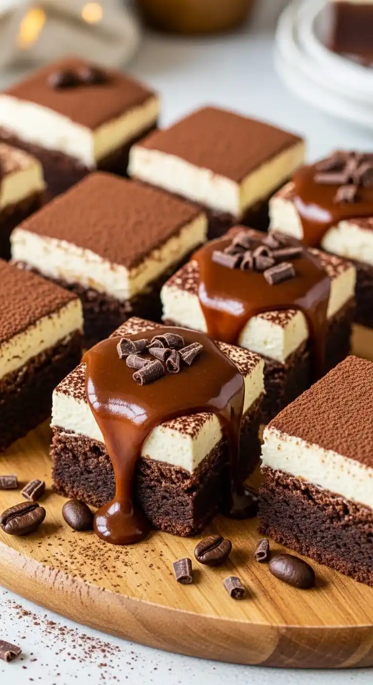 Tiramisu Brownies with Rich Espresso Glaze 4 Tiramisu Brownies with Rich Espresso Glaze2
