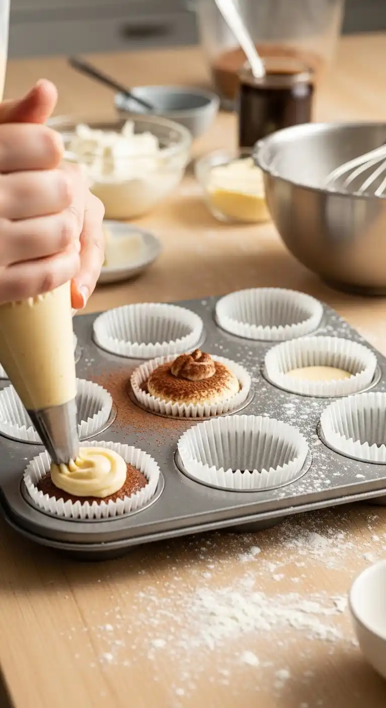Easy Tiramisu Cupcakes with Creamy Coffee Frosting 3 Tiramisu Cupcakes with Creamy Coffee Frosting2