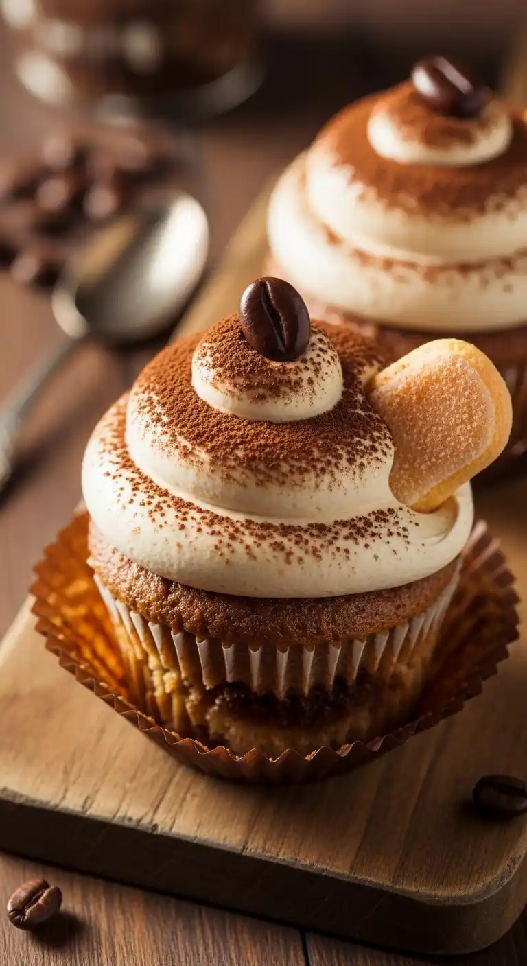Easy Tiramisu Cupcakes with Creamy Coffee Frosting 4 Tiramisu Cupcakes with Creamy Coffee Frosting4