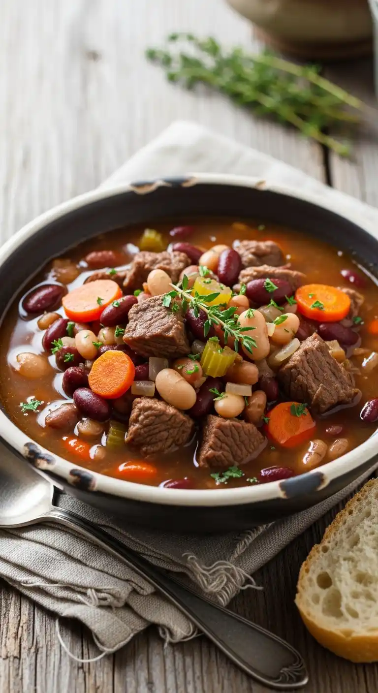 Quick & Flavorful Beef and Bean Soup You’ll Love 5 beef and bean soup 4