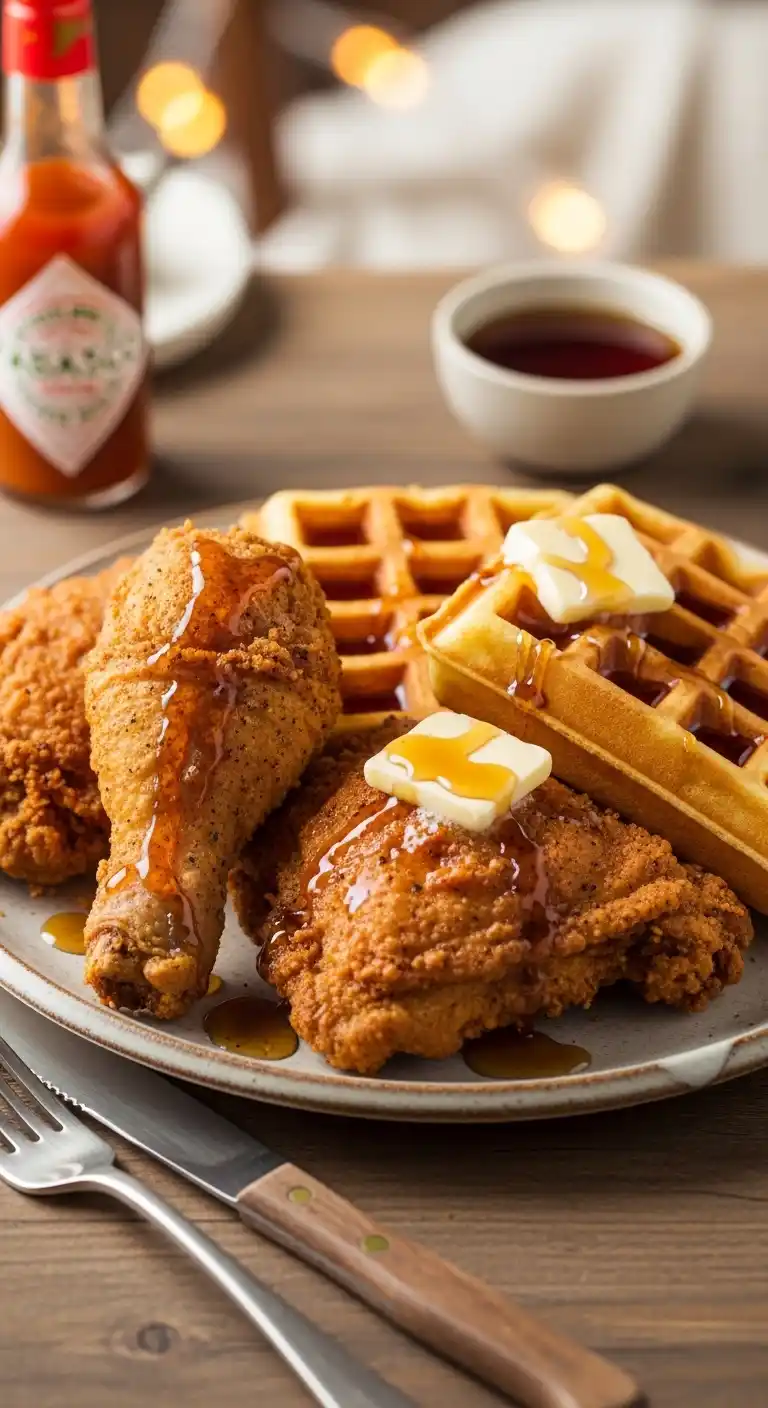 Crispy Chicken Waffle Recipe You’ll Crave 4 chicken with waffles3