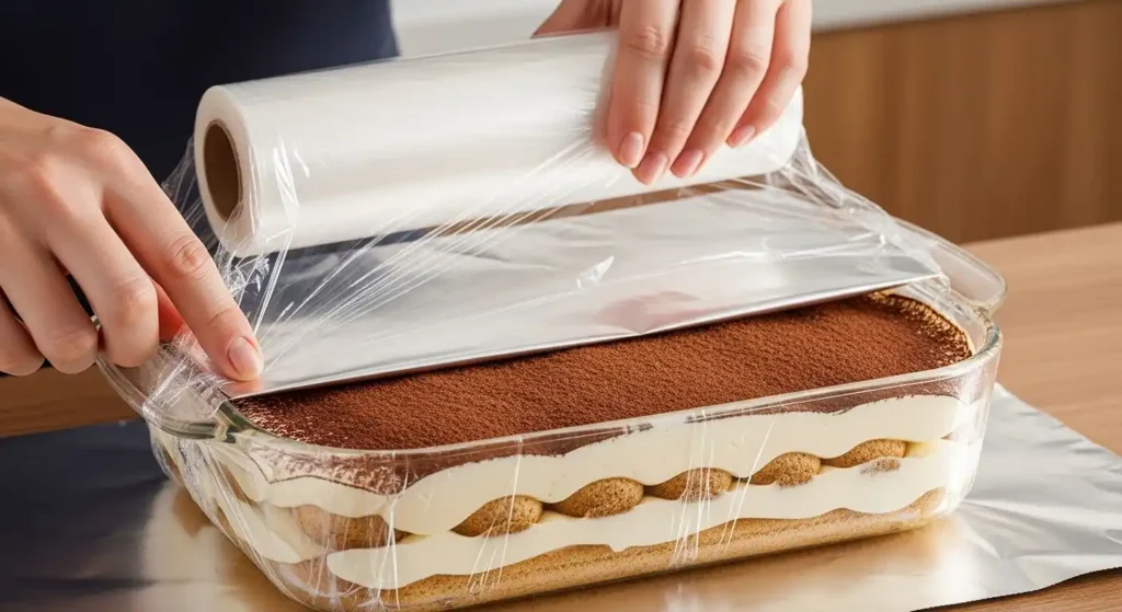 How to Store and Freeze Tiramisu Properly 2 freezing tiramisu with foil