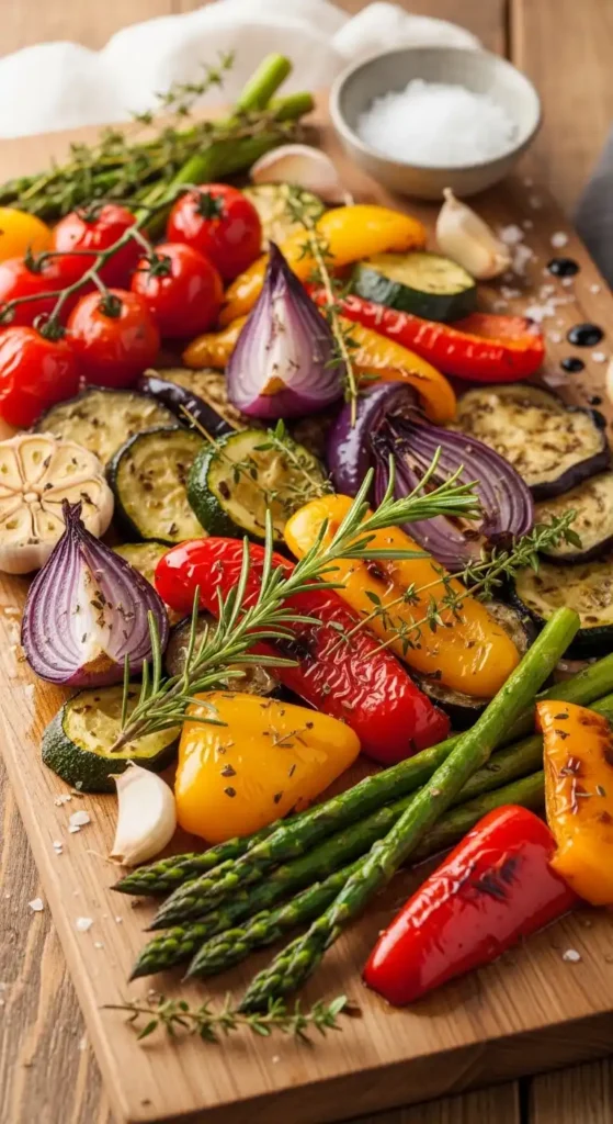 Low-Oil Italian Roasted Vegetables: Yum and Light 4 roasted vegitables