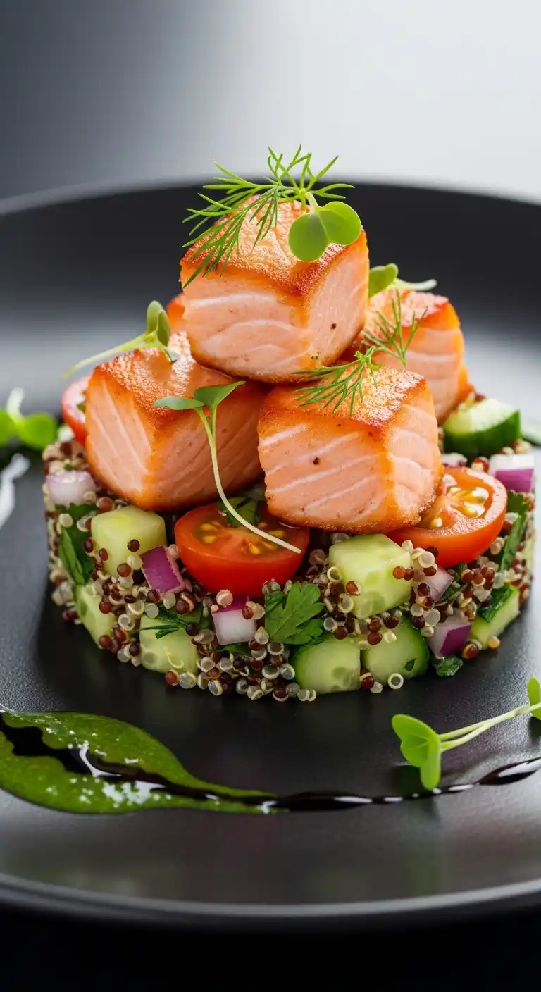 Protein-Packed Salmon Quinoa Salad 4 salmon quinoa salad 3