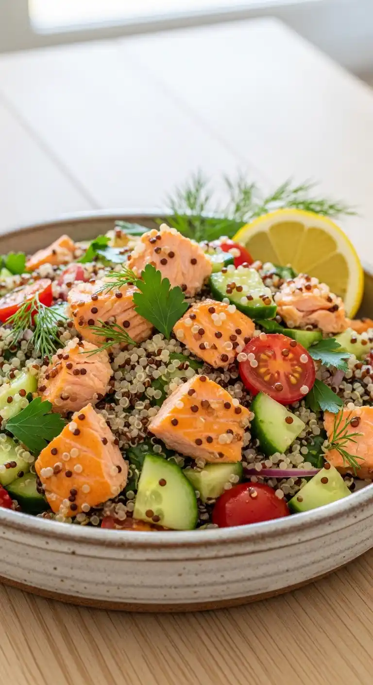 Protein-Packed Salmon Quinoa Salad 5 salmon quinoa salad 4