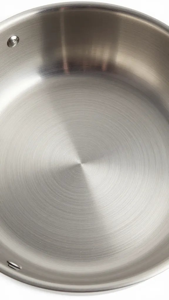 How to Clean All Clad Pans Without the Fuss 2 Closeup of All Clad stainless steel pan exterior shine