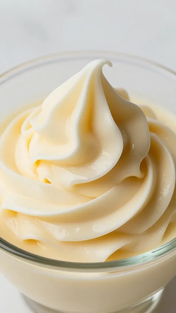 Banana Pudding Recipe: Creamy Dream in Minutes 4 Closeup of vanilla pudding swirl in glass dish