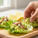 Irresistible Avocado Tuna Salad Lettuce Wraps Quick Lunch 2 Irresistible Avocado Tuna Salad Lettuce Wraps Quick Lunch