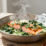 Creamy Spinach Parmesan Salmon: 15-Min Weeknight Wow 2 Creamy Spinach Parmesan Salmon: 15-Min Weeknight Wow