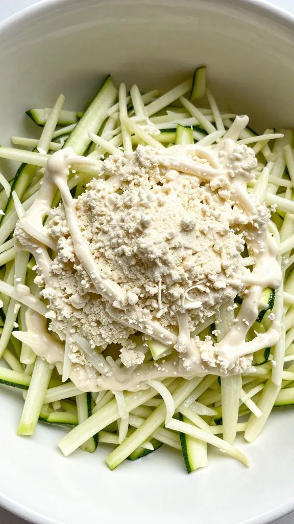 Ultimate Almond Flour Zucchini Bread Recipe Wins Everyone 3 Closeup grated zucchini with batter drizzle in bowl