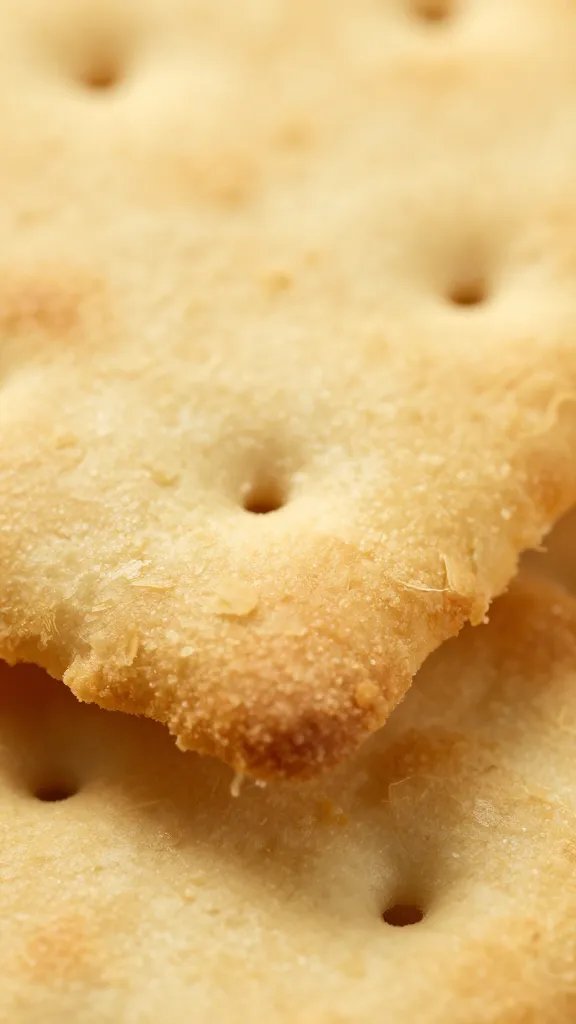 Irresistible Almond Flour Herb Crackers Recipe Gets Snappy Crunch 5 macro shot of cracker edge, flaky texture and golden crust detail