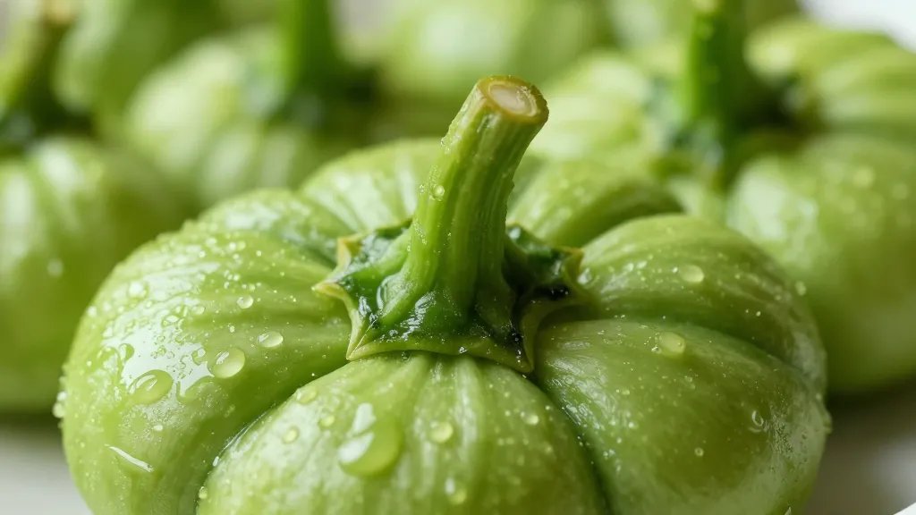 What Is a Patty Pan? a Delightful Squash Primer 4 focused shot of patty pan, glossy skin, vibrant green hue