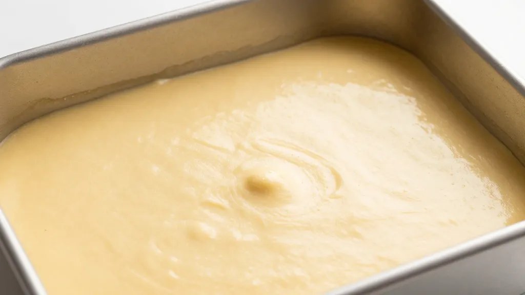 How Many Quarts Is a 9x13 Pan? Quick Bake Truth 2 Closeup of a 9x13 baking pan filled to the rim with batter