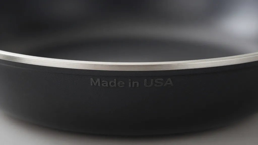 Made In vs All-Clad: Which Cookware Is Better in 2026? 4 closeup of a single Made in USA pan edge detail
