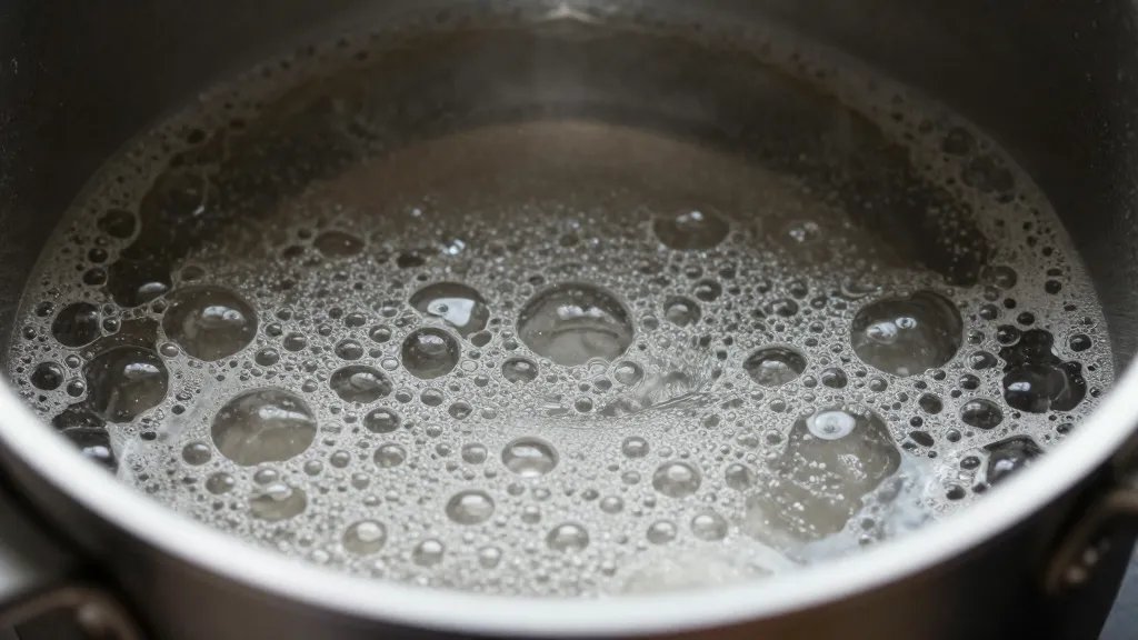 What Is a Saucepan: the Cozy Kitchen Hero 3 interior of saucepan with simmering tiny bubbles closeup