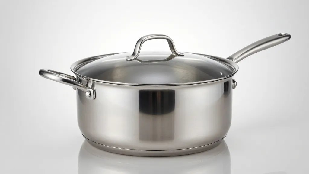 What Is a Saucepan: the Cozy Kitchen Hero 5 handles and straight profile of saucepan reflected in gloss