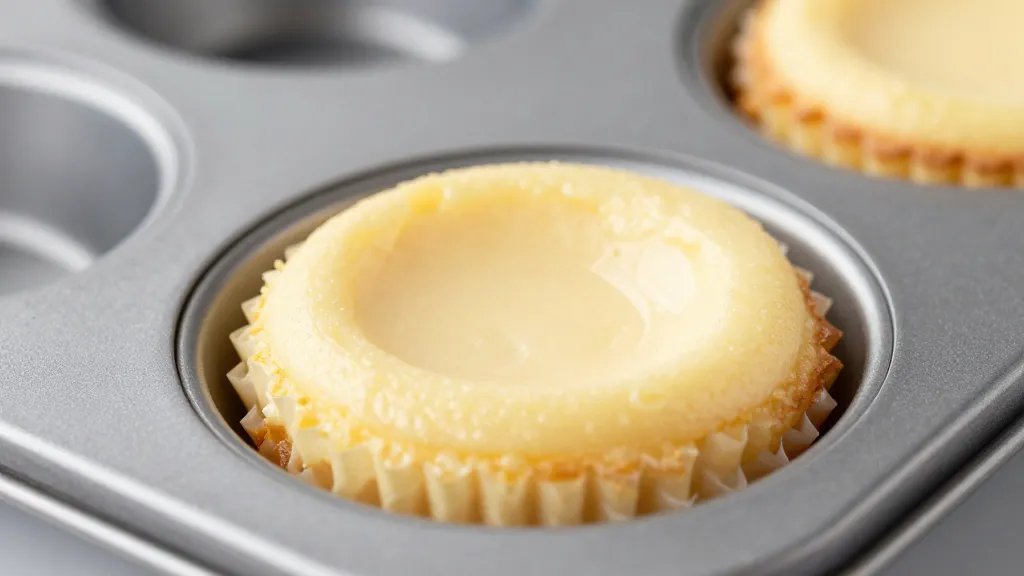 Can You Make Cheesecake Without a Springform Pan: Easy, No‑Pan Hacks 3 single mini cheesecake in muffin tin closeup