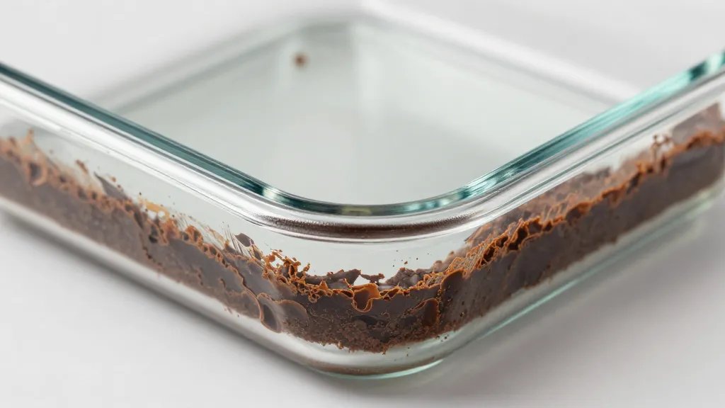 Can You Bake in a Glass Pan Without Messy Surprises 4 Closeup glass cake pan with sharp brownie edge
