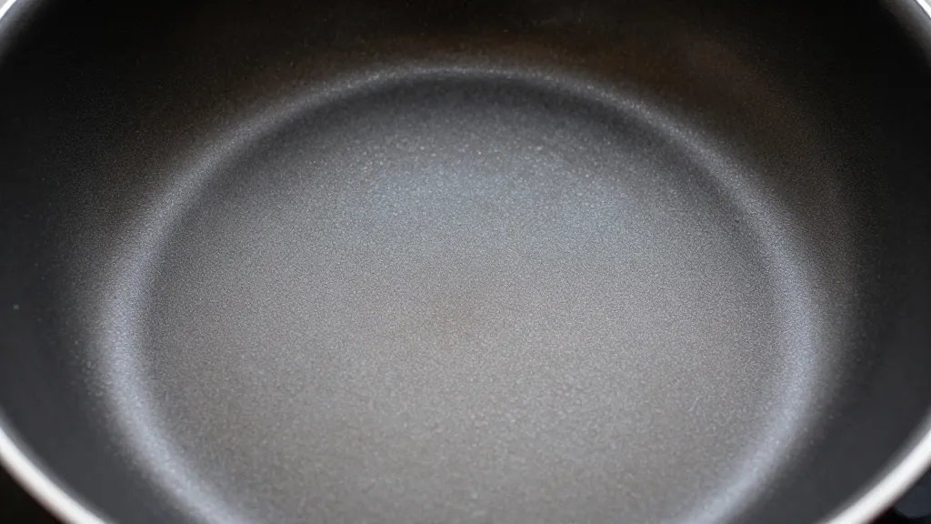 What Is a Dark or Coated Pan? Unveil the Secret to Perfect Searing 2 Closeup of dark nonstick pan interior surface
