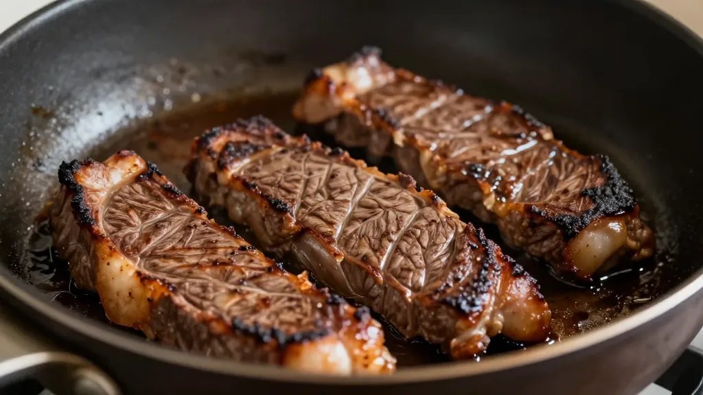 What Is a Braising Pan and Why It Rocks 2 closeup of a braising pan browning beef surface