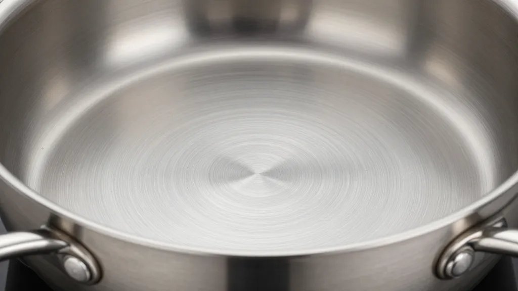 All Clad Vs Viking: Clash of Cookware Titans 2 Closeup of All-Clad stainless steel pan belly with aluminum core cross-section