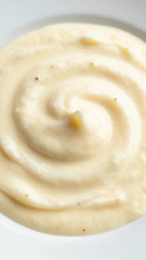 Lightened-Up Creamy Alfredo Pasta: Quick Comfort 3 closeup of creamy Alfredo sauce swirl on a white plate