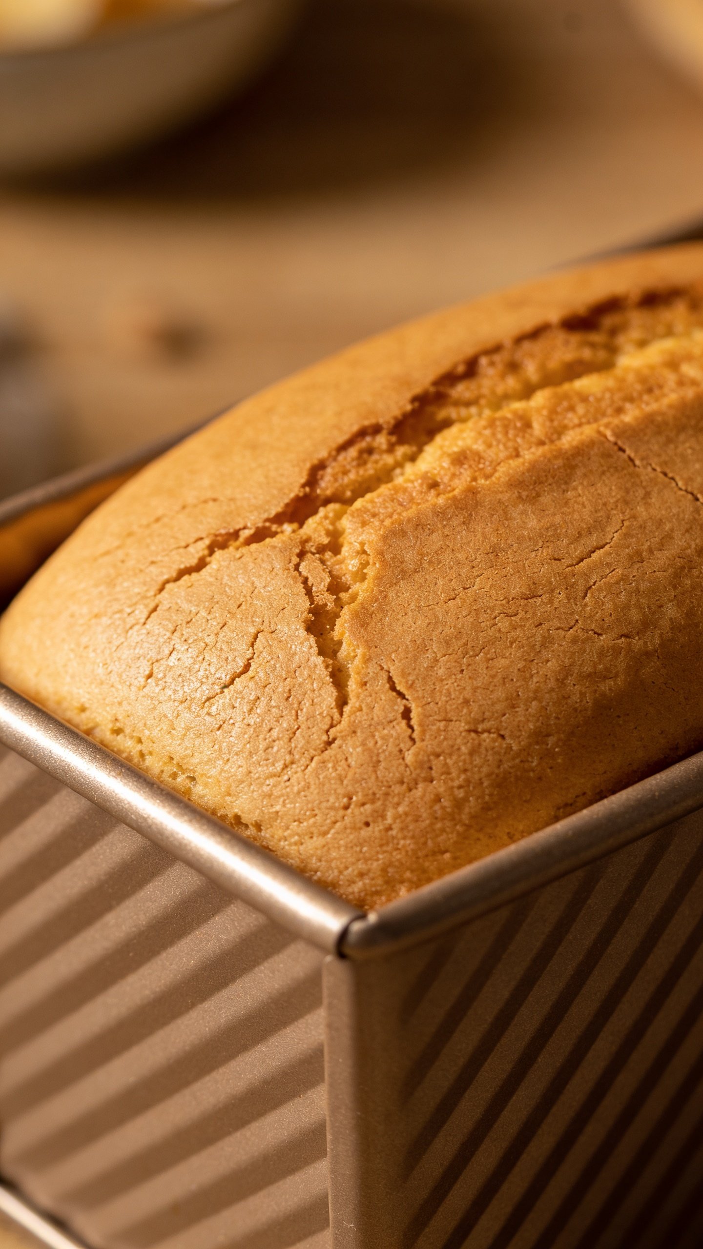 What Can You Use Instead of a Bundt Pan and Wow Your Bake 3 Closeup of a round cake baked in a loaf pan—even texture close