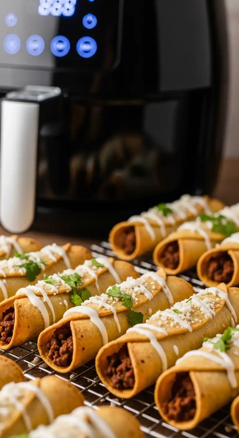 5 Best Air Fryer Beef Recipes to Try This Week (Big Flavor, Minimal Effort!) 5 4. Crispy Air Fryer Beef Taquitos