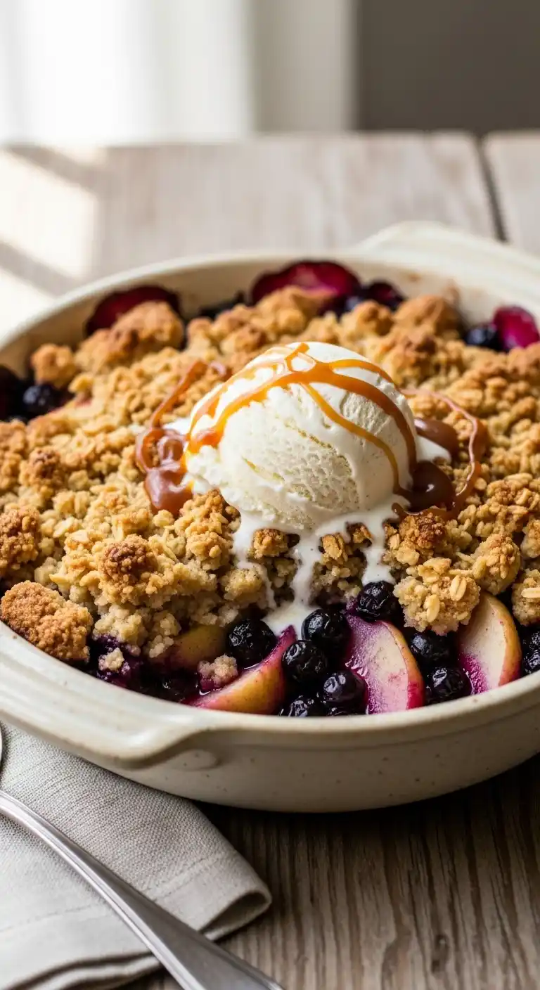Apple Blueberry Crumble: Cozy One-Pan Dessert Masterpiece 5 Apple blueberry crumble4