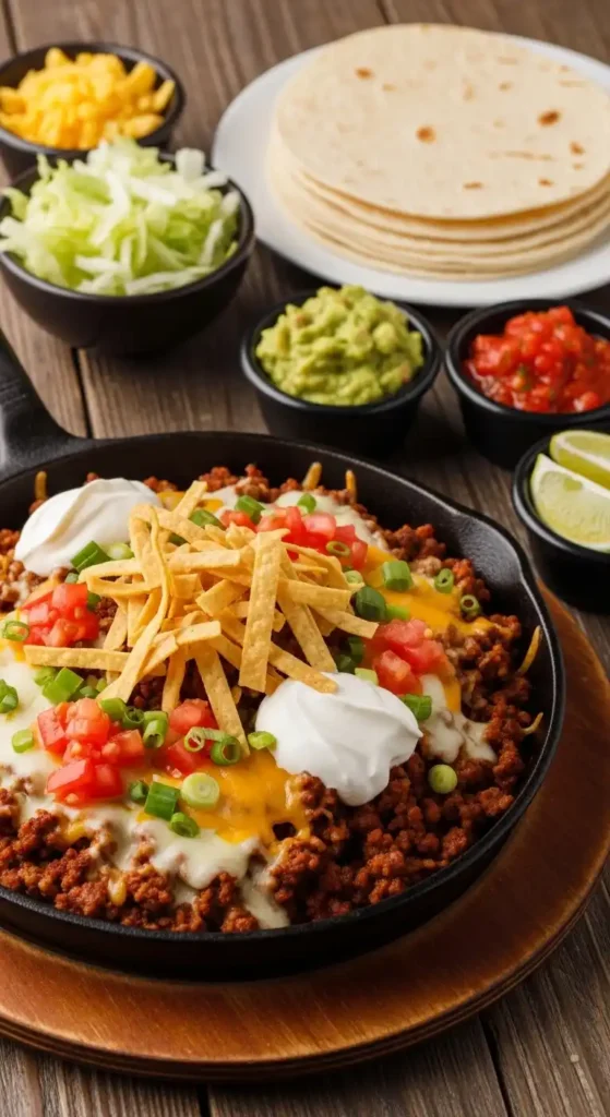 Beef Taco Skillet Recipe: One-Pan Flavor Hit 4 Beef Taco Skillet