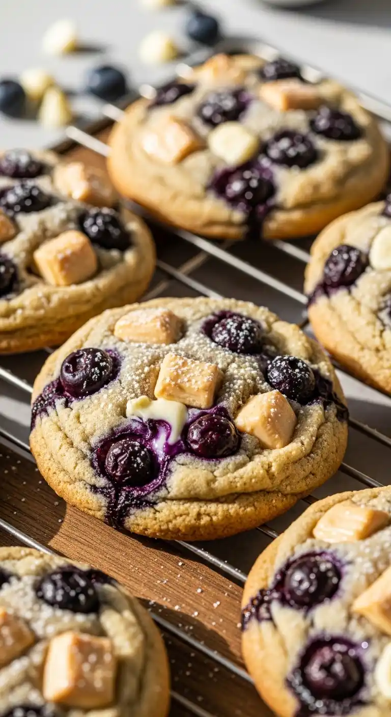 Soft Blueberry White Chocolate Cookie Recipe 5 Blueberry White Chocolate Cookies2