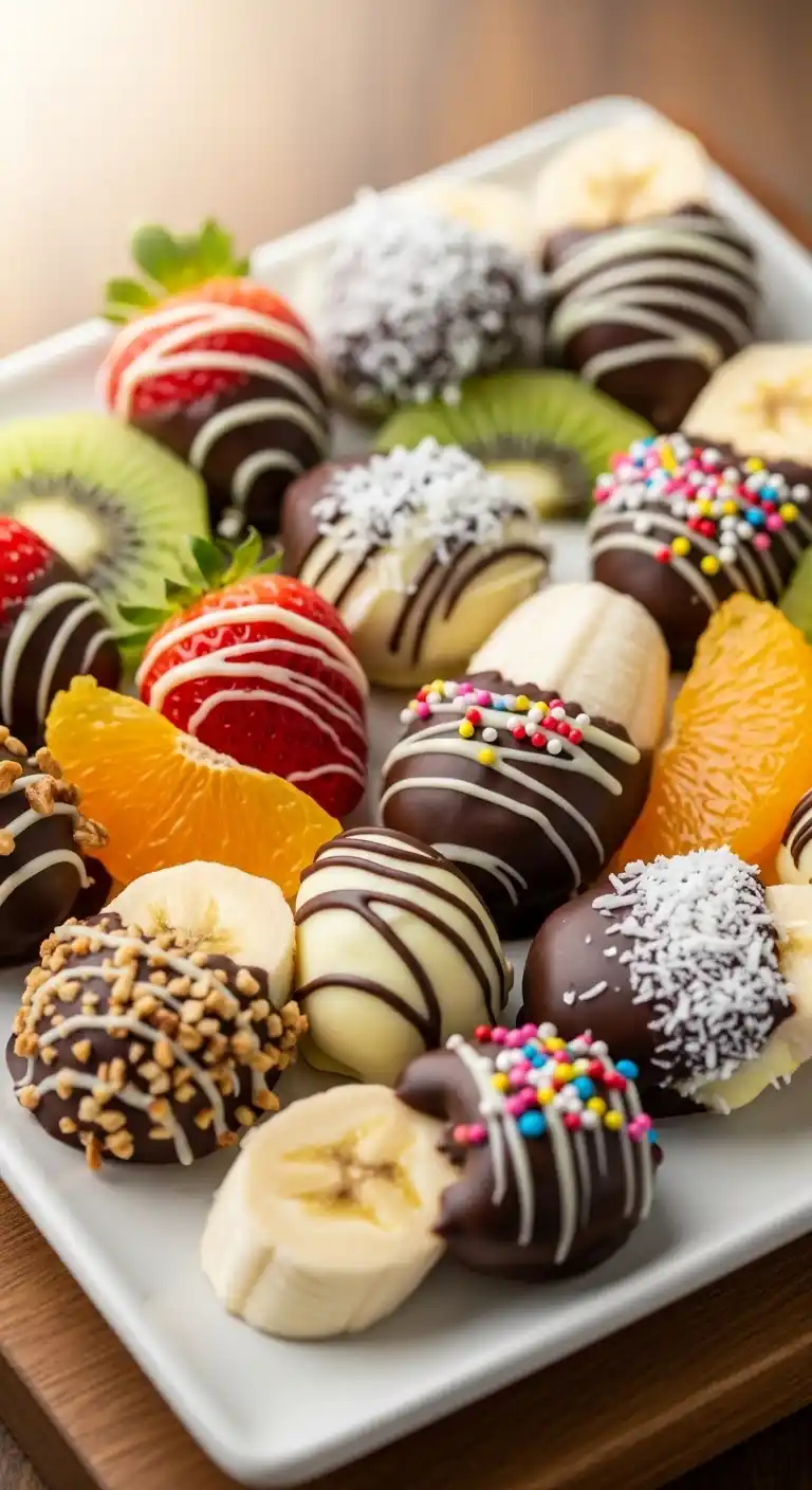 7 Easy Kitty Party Snacks That Look Fancy but Take Minutes (Your Guests Will Never Know ) 7 Chocolate Dipped Fruit Bites