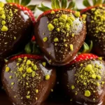 Chocolate Dipped Strawberries with Pistachio 2 Chocolate Dipped Strawberries 1