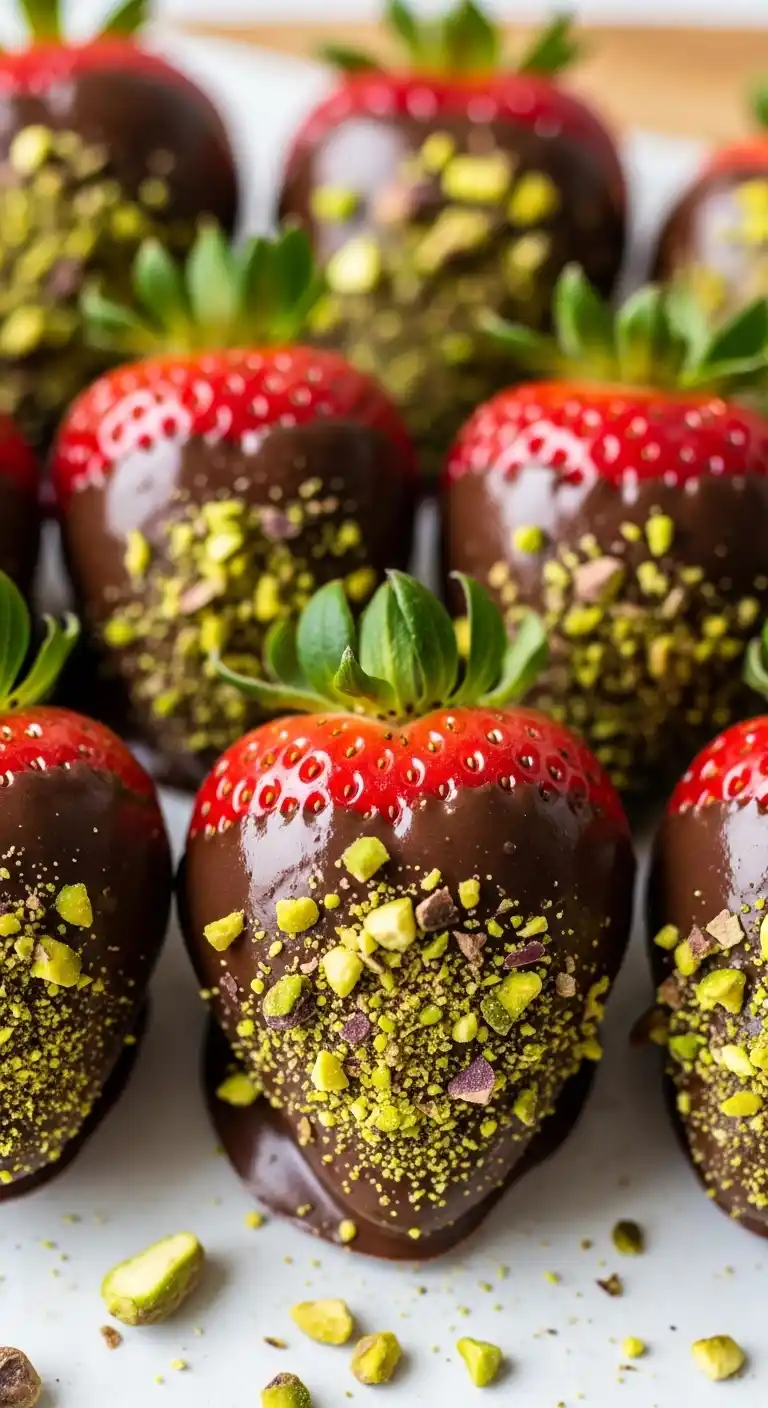 Chocolate Dipped Strawberries with Pistachio 4 Chocolate Dipped Strawberries 3