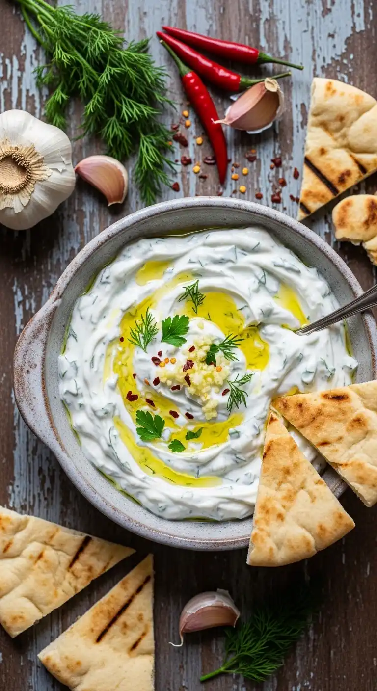 5 Homemade Spreads That’ll Instantly Level Up Every Snack and Sandwich 2 Creamy Garlic Yogurt Spread