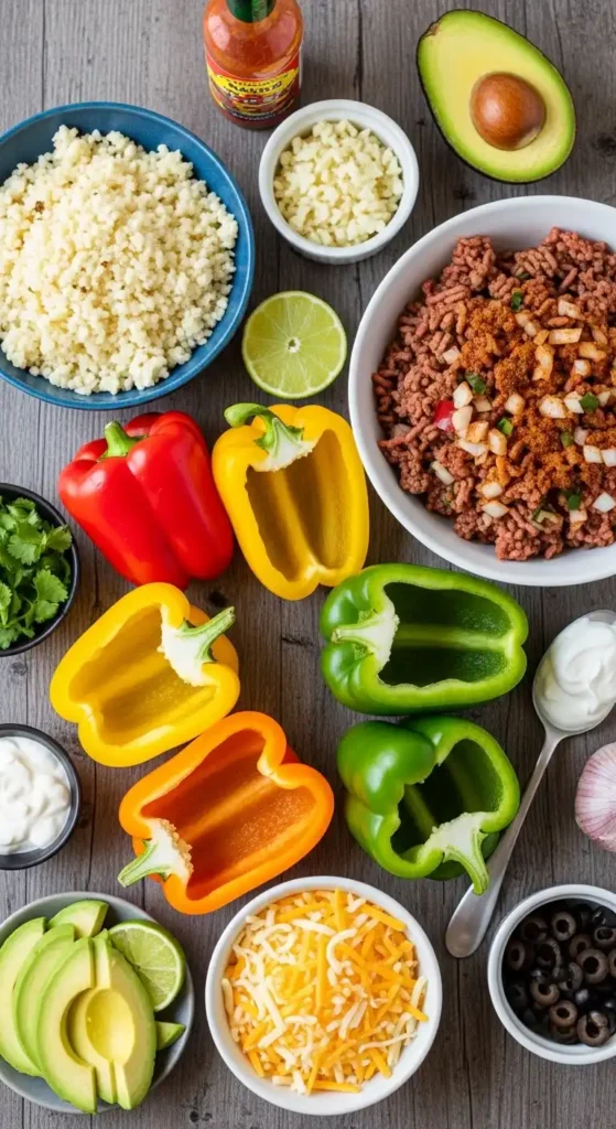 Low-Carb Mexican Stuffed Peppers: Fiesta in a Bite 3 Low-Carb Mexican Stuffed Peppers
